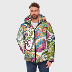 Куртка зимняя мужская Fashionable floral Oriental pattern Summer 2025, цвет: 3D-красный — фото 2