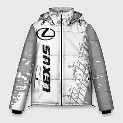Мужская зимняя куртка Lexus Speed на светлом фоне со следами шин