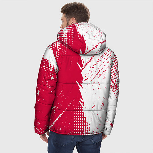 Мужская зимняя куртка Roma краска / 3D-Красный – фото 4