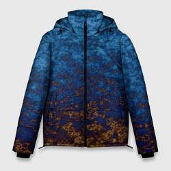 Мужская зимняя куртка Marble texture blue brown color