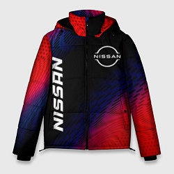 Куртка зимняя мужская Nissan Красный Карбон, цвет: 3D-черный