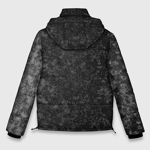 Мужская зимняя куртка Black marble Черный мрамор / 3D-Светло-серый – фото 2