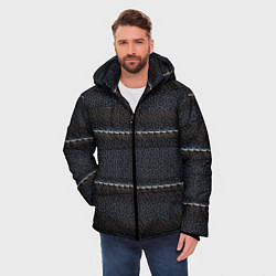 Куртка зимняя мужская Прошитая кожа, цвет: 3D-светло-серый — фото 2