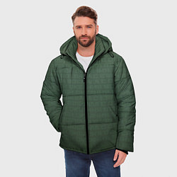 Куртка зимняя мужская 1984 узор зелёный градиент, цвет: 3D-светло-серый — фото 2