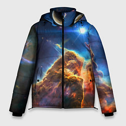 Куртка зимняя мужская Бесконечное космическое пространство, цвет: 3D-черный