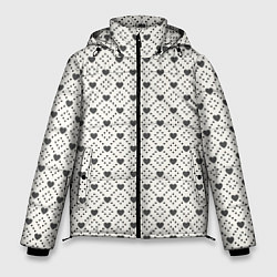 Мужская зимняя куртка Сердечки - текстуры