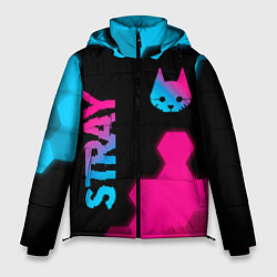 Куртка зимняя мужская Stray: Neon Gradient, цвет: 3D-черный