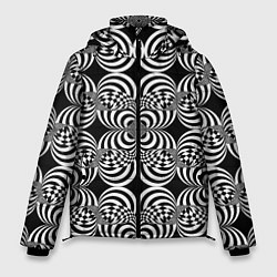 Мужская зимняя куртка Фракталы - оптическая иллюзия