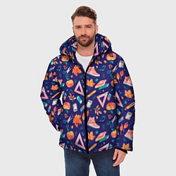 Куртка зимняя мужская Школьные атрибуты, цвет: 3D-светло-серый — фото 2