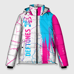 Мужская зимняя куртка Deftones neon gradient style: по-вертикали
