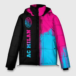 Мужская зимняя куртка AC Milan - neon gradient: по-вертикали