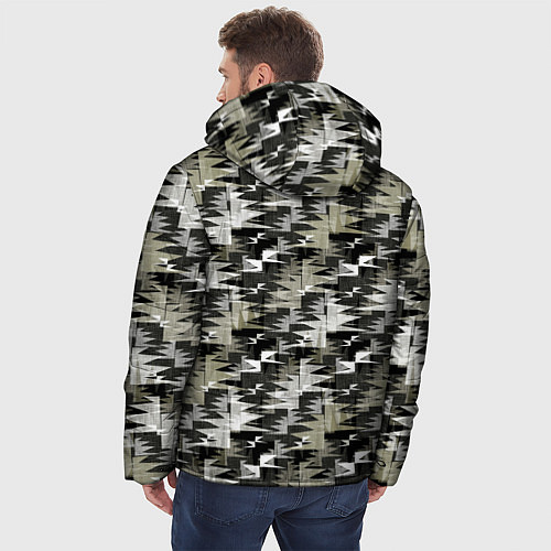 Мужская зимняя куртка Абстрактный камуфляжный / 3D-Светло-серый – фото 4