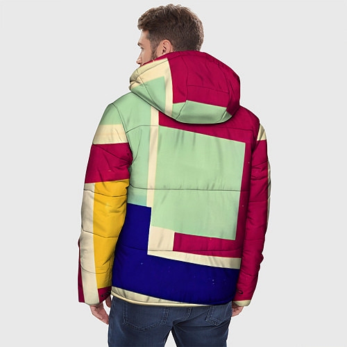 Мужская зимняя куртка В стиле авангардизма / 3D-Светло-серый – фото 4