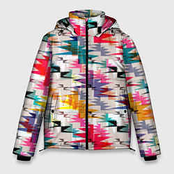 Мужская зимняя куртка Многоцветный абстрактный геометрический