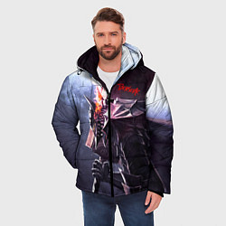 Куртка зимняя мужская Берсерк С Мечечём На Плече, цвет: 3D-красный — фото 2