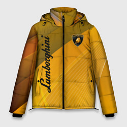 Куртка зимняя мужская Lamborghini - абстракция, цвет: 3D-красный
