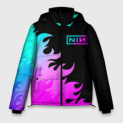 Мужская зимняя куртка Nine Inch Nails неоновый огонь