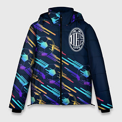Куртка зимняя мужская AC Milan градиентные мячи, цвет: 3D-черный