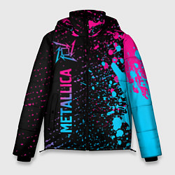 Куртка зимняя мужская Metallica - neon gradient: по-вертикали, цвет: 3D-черный