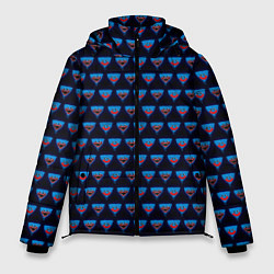 Мужская зимняя куртка Poppy Playtime - Huggy Wuggy Pattern - без логотип