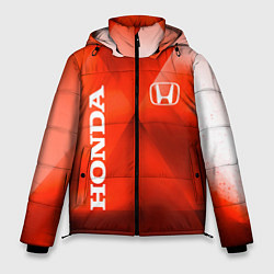 Мужская зимняя куртка Honda - красная абстракция