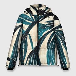Куртка зимняя мужская Винтажные пальмы, цвет: 3D-светло-серый
