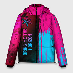 Мужская зимняя куртка Bring Me the Horizon - neon gradient: по-вертикали