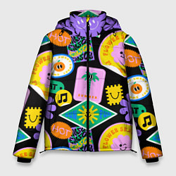 Мужская зимняя куртка Летние наклейки pop-art паттерн