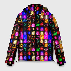 Мужская зимняя куртка Neon glowing objects