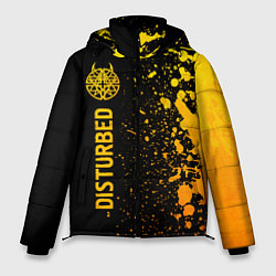 Куртка зимняя мужская Disturbed - gold gradient: по-вертикали, цвет: 3D-черный