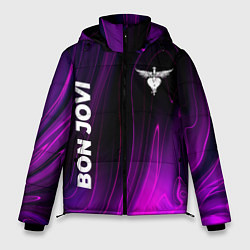 Куртка зимняя мужская Bon Jovi violet plasma, цвет: 3D-черный
