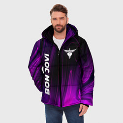 Куртка зимняя мужская Bon Jovi violet plasma, цвет: 3D-черный — фото 2