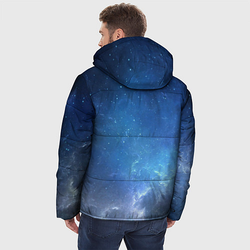 Мужская зимняя куртка Холодное космическое молчание / 3D-Светло-серый – фото 4