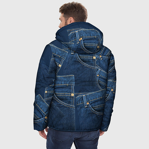 Мужская зимняя куртка Джинсовка jeans / 3D-Светло-серый – фото 4