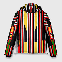 Мужская зимняя куртка Геометрические цветные фигуры полосы geometry