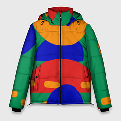 Куртка зимняя мужская Абстракция - геометрические фигуры, цвет: 3D-светло-серый