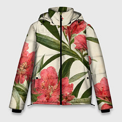 Куртка зимняя мужская Олеандр Элегантные цветы, цвет: 3D-черный