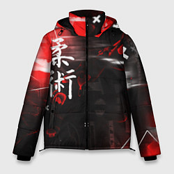Мужская зимняя куртка Джиу-Джитсу : Глитч красный