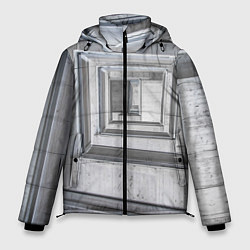 Мужская зимняя куртка Абстрактная спираль из блоков