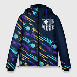 Куртка зимняя мужская Barcelona градиентные мячи, цвет: 3D-черный