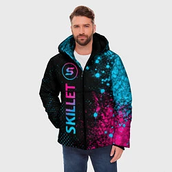 Куртка зимняя мужская Skillet - neon gradient: по-вертикали, цвет: 3D-черный — фото 2