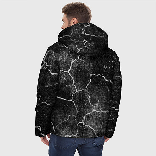 Мужская зимняя куртка Трещины инверсия / 3D-Светло-серый – фото 4