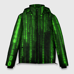 Мужская зимняя куртка Двоичный код зеленый