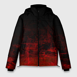 Мужская зимняя куртка Черный однотонный и гранжевый красный