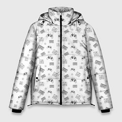 Мужская зимняя куртка 90s pattern on white