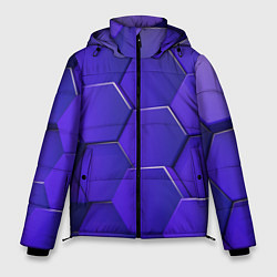 Куртка зимняя мужская Большие объёмные соты, цвет: 3D-черный