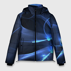 Куртка зимняя мужская Свечение - абстракция, цвет: 3D-черный