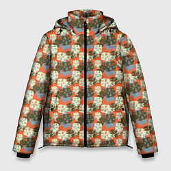 Куртка зимняя мужская Череп граффити, цвет: 3D-светло-серый