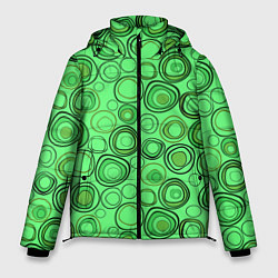 Мужская зимняя куртка Ярко-зеленый неоновый абстрактный узор