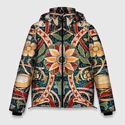 Куртка зимняя мужская Ковер с птицами, цвет: 3D-светло-серый